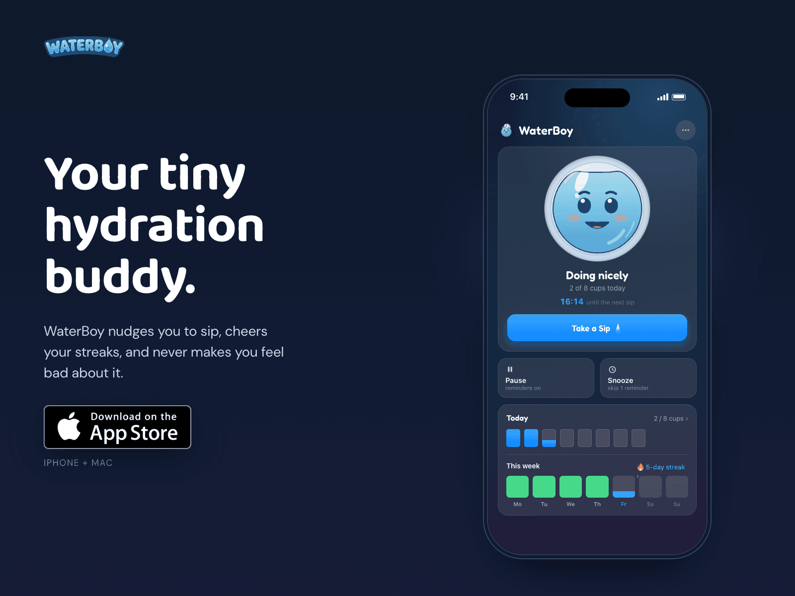 WaterBoy App Home